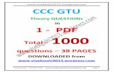 Theory QUESTIONs in 1 - PDF Total - 1000 questions 38 PAGES · PDF file  Prepared by : VIVEK JOSHI –   Page 1 CCC GTU Theory QUESTIONs in 1 - PDF