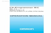 SYSMAC CX-Programmer IEC - myOMRON · PDF fileOMRON representative before applying a PLC System to the above-men-tioned applications. 3 Safety Precautions!WARNING Confirm