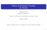 Theory of Stochastic Processes 13. Reviesei/lec/ohp_SP13.pdf · Theory of Stochastic Processes 13. Review Tomonari Sei sei@mist.i.u-tokyo.ac.jp Department of Mathematical Informatics,