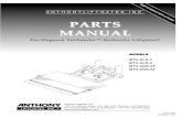 MTU-GLR Parts Manual - Truck Liftgate · PDF filePARTSPARTS MANUALMANUAL For Magnum Tuckunder™ Hydraulic Liftgates® A N T H O N Y L I F T G A T E S , I N C . TE MODELS MTU-GLR-3