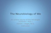 The Neurobiology of We - Mindsight Institute · PDF fileThe Neurobiology of We An online course of the Mindsight Institute—Year I Daniel J. Siegel, M.D. ... The Neurobiology of We