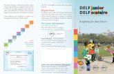 For more information - YCSTo register your child or for more information ... Département évaluation et certifications ... A1.1 DALF DELF scolaire DELF junior Junior... · 2017-1-10