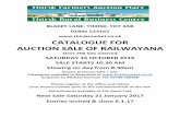 CATALOGUE FOR AUCTION SALE OF RAILWAYANA · PDF file catalogue for auction sale of railwayana over 700 lots entered saturday 15 october 2016 sale starts 10.30 am viewing on day from
