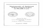 Statements of Antitrust Enforcement Policy in Health Care · PDF fileStatement 7 - Joint Purchasing ... COMMISSION STATEMENTS OF ANTITRUST ENFORCEMENT POLICY IN HEALTH CARE ... health