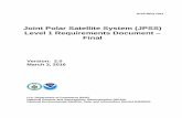 Joint Polar Satellite System (JPSS) Level 1 Requirements ... · PDF file3/3/2016 · Joint Polar Satellite System (JPSS) Level 1 Requirements Document – Final Version: ... The primary