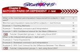 Chapter 9 MATCHED PAIRS OR DEPENDENT t- testnlucas/Stat 145/145 Powerpoint Files/145 Chapter 9... · Subjects are matched on one or more variables believed to be correlated with the
