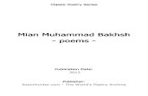 Mian Muhammad Bakhsh - : Poems · PDF fileMian Muhammad Bakhsh (Punjabi: ???? ???? ??? ) was a Sufi saint and a Punjabi ... He is especially renowned as the author of a book of ...