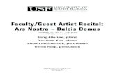 Faculty/Guest Artist Recital: Ars Nostra - Dulcis Domusmusic.arts.usf.edu/content/articlefiles/3577-2012-10-21_ArsNostra.pdf · Faculty/Guest Artist Recital: Ars Nostra - Dulcis Domus