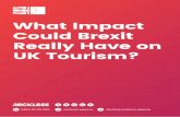 What Impact Could Brexit Really Have on UK Tourism? · PDF filetourism and asked: What impact could Brexit really have on UK tourism? Figures by Visit Britain in 2015 reveal that 80%