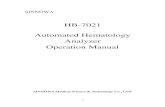 HB-7021 Automated Hematology Analyzer Operation Manualsyrianagency.com/images/Catalogues/HB7021HematologyUSERMANUA… · HB-7021 Automated Hematology Analyzer Operation Manual ...