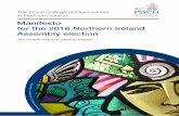 in Northern Ireland Manifesto Manifesto Assembly … website version.pdf · The Royal College of Psychiatrists in Northern Ireland Manifesto for the 2016 Northern Ireland Manifesto