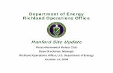 Department of Energy Richland Operations Office · PDF fileAmerican Recovery and Reinvestment Act (FY09American Recovery and Reinvestment Act (FY09-FY11) 196051,960.5 Note: Funding