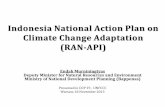 Indonesia National Action Plan on Climate Change ... · PDF fileIndonesia National Action Plan on Climate Change Adaptation (RAN-API) ... and Post-conflict ... existing adaptation
