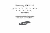 Samsung SGH-a187 - AT&T · PDF fileSamsung SGH-a187 PORTABLE DUAL-BAND MOBILE PHONE User Manual Please read this manual before operating your ... Your phone may be used to access the