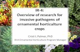 IR-4: Overview of research for invasive pathogens of ...ir4.rutgers.edu/Ornamental/SummaryReports/NEPPSC_InvasiveSpecies... · invasive pathogens of ornamental horticulture crops