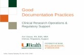 Good Documentation Practices - Clinical and - Miami CTSImiamictsi.org/documents/Documentation_Practices_in_Clinical... · Clinical Research Operations & Regulatory Support Good Documentation