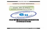 SAMPLE STUDY MATERIAL - · PDF fileSAMPLE STUDY MATERIAL CPM & CONSTRUCTION EQUIPMENT Postal Correspondence Course GATE, IES & PSUs Civil Engineering. GATE, IES & PSUs ( 2015-16) ...