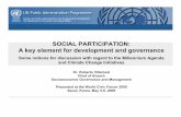 SOCIAL PARTICIPATION: A key element for development …unpan1.un.org/intradoc/groups/public/documents/un-dpadm/unpan... · SOCIAL PARTICIPATION: A key element for development and