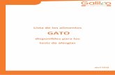 Lista de los alimentos GATO - Galileo Diagnostics | L ...galileodiagnostics.com/wp-content/uploads/listeAliments/Lista_de... · Cat -222B Almo nature Orange Label con Sardina Pienso