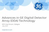 Advances in GE Digital Detector Array (DDA) Technology · PDF fileAdvances in GE Digital Detector Array (DDA) Technology GE X-ray Forum, Cologne July, 2015 . GE Healthcare Global X-ray