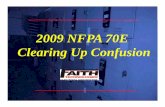 2009 NFPA 70E Clearing Up Confusion - · PDF fileNFPA 70E Overview Sinceroughly2001employershavebeguntorecognizeSince roughly 2001 employers have begun to recognize there is a demand
