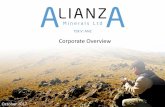 Corporate Overview - Alianza Mineralsalianzaminerals.com/wp-content/uploads/2017/09/ANZCorporateOverv… · Corporate Overview TSX.V: ANZ October 2017 . ... Aruntani SAC and Southwestern.