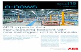 e-news - ABBfile/enews_Oct-Nov_2015+(English).pdf · Oct-Nov |15 e-news The customer newsletter of ABB in Indonesia ABB expands Asia manufacturing footprint with new switchgear unit