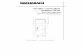 Portable Combustion Analyzer (PCA) - Bacharach - Home · PDF fileWARRANTY Bacharach, Inc. warrants to Buyer that at the time of delivery this Product will be free from defects in material