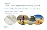 MINAS – the Dutch MINeral Accounting System · PDF fileMINAS – the Dutch MINeral Accounting System For the California Deppgartment of Food and Agriculture August 2013, Krijn J.