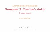 Grammar and Punctuation Grammar 3 Teacher’s Guide · PDF fileGrammar and Punctuation Grammar 3 Teacher’s Guide Focus texts Carol Matchett For use with Schofield & Sims Grammar