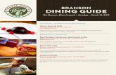 BRANSON DINING GUIDE - Travel South USA - Visit The USAindustry.travelsouthusa.com/sites/default/master/files/BransonDine... · Ernie Biggs Chicago Style Dueling Piano Bar is a classic