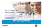 Veterans Choice Act: Update on the VA GME Expansion · PDF fileVeterans Choice Act: Update on the VA GME Expansion Kathleen Klink, MD, FAAFP Medical and Dental Education & Edward Bope,