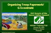 Organizing Troop Paperwork/ G-Scoutmate - KSC · PDF fileOrganizing Troop Paperwork/G-Scoutmate Slide 1 ... This course features an overview of G-Scoutmate. ... From both a Girl Scout