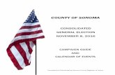 COUNTY OF SONOMA - Sonoma County Registrar of Votersvote.sonoma-county.org/documents/20161108_Campaign_Guide.pdf · 1 . COUNTY OF SONOMA . CONSOLIDATED GENERAL ELECTION NOVEMBER 8,