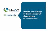 Health and Safety in Environmental Operations - · PDF fileHealth and Safety in Environmental Operations Plant Safety Considerations. Machine Safeguarding Hazards and Controls 2. Basics