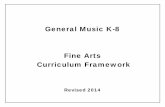 General Music K-8 Fine Arts Curriculum  · PDF fileCommon Core State Standards ... piano (p) o • fast, slow ... General Music K-8: Creating Fine Arts Curriculum Framework