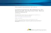 Implementing Budgeting for Microsoft Dynamics AX …download.microsoft.com/download/4/E/3/4E36B655-568E-4D4A-B161... · Overview ... Microsoft Dynamics AX 2012 service integration