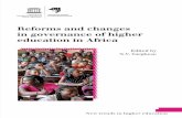 Reforms and changes in governance of higher education in ...unesdoc.unesco.org/images/0024/002469/246939e.pdf · in governance of higher education in Africa. Reforms and changes in