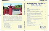 International Journal of China Studies · PDF fileInternational Journal of China Studies ... ProQuest Political Science and Research Library, ABI/INFORM Complete, ... Quotations from