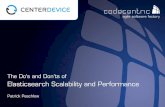 Elasticsearch Scalability and Performance - Berlin  · PDF filecodecentric AG Patrick Peschlow The Do's and Don’ts of Elasticsearch Scalability and Performance
