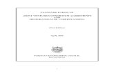STANDARD FORMS OF JOINT VENTURE · PDF file1 standard forms of joint venture/consortium agrrements and memorandum of understanding (first edition) april, 2010 pakistan engineering