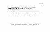 Investigation on CA-MRSA isolates for eradication · PDF fileInvestigation on CA-MRSA isolates for eradication measures: ... (ASCP), microbiology ... control and experimental setups
