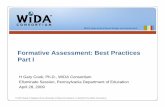 Formative Assessment: Best Practices Part Iassessment+part+2.pdf · Formative assessments must fit into classroom realities ... Formative Classroom Assessment: Theory into practice