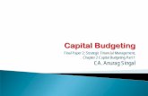 Content of Project Report -  · PDF fileCapital Budgeting Final Paper 2: Strategic Financial Management, Chapter 2 Capital Budgeting Part 1 . CA. Anurag Singal
