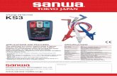 KS3 E bro web - sanwa-meter.co.jp · PDF fileThis instrument is a motor rotation tester & 3phase detector that allows you to determine the rotation direction of a three-phase motor
