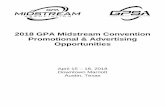 2018 GPA Midstream Convention Promotional & Advertising ... · PDF file2018 GPA Midstream Convention . Promotional & Advertising Opportunities ... $2,500, companies have the ... $1,000