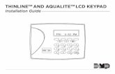 THINLINE AND AQUALITE TM LCD KEYPAD Installation Guide · PDF file• Four 2-button panic keys ... the 505-12 Power Supply Installation Guide if needed ... Connect the Reader (Data
