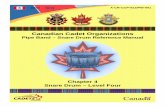 Canadian Cadet Organizations - 2672 PARATUS · PDF file(Continued) Massed band drum scores are generic scores written to set a standard for pipe bands to play during massed (pipes