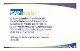 Case Study: Technical Guidelines and Lessons Learned · PDF fileCase Study: Technical Guidelines and Lessons Learned from Deloitte’s SAP NetWeaver Landscape Virtualization Management