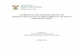Estimate of the contribution of the agriculture sector to ... · PDF filei estimate of the contribution of the agriculture sector to employment in the south african economy table of